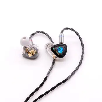 Shuoer EJ07 | vodilni 10 mm dinamično elektrostatično BA voznik hibridni IEM slušalke z monokristalne baker uravnoteženo kabel